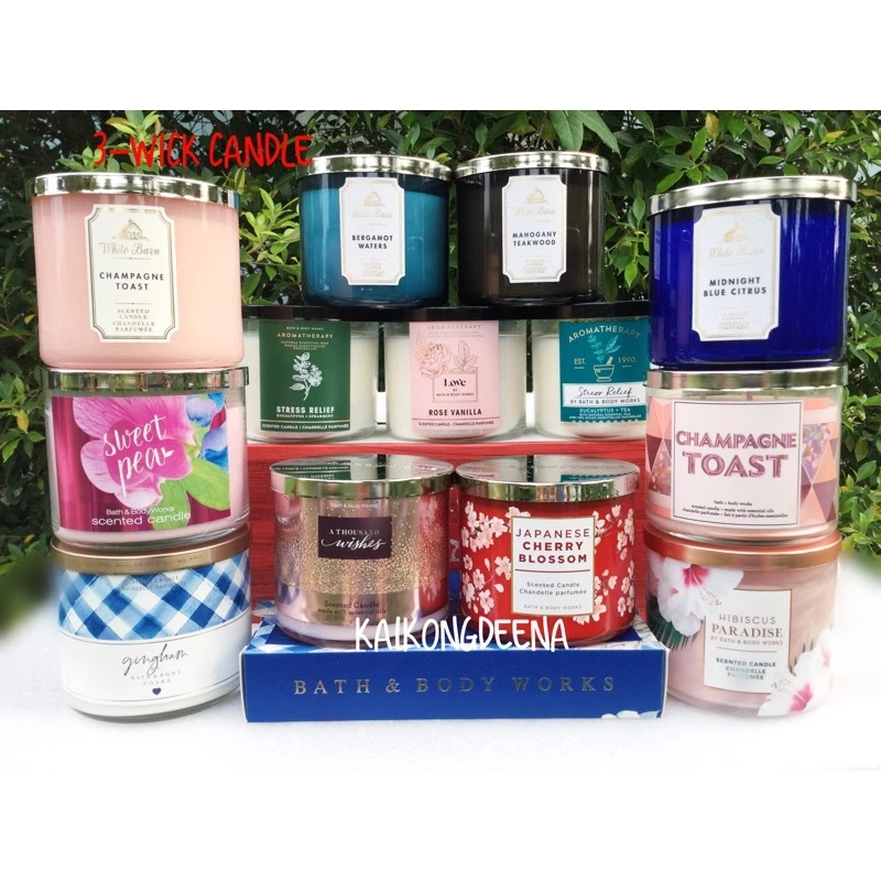 เทียนหอม 3 ไส้ 🕯️(3-Wick Candle) Bath & Body Works | หอมฟุ้ง เติมบรรยากาศสุดพิเศษ