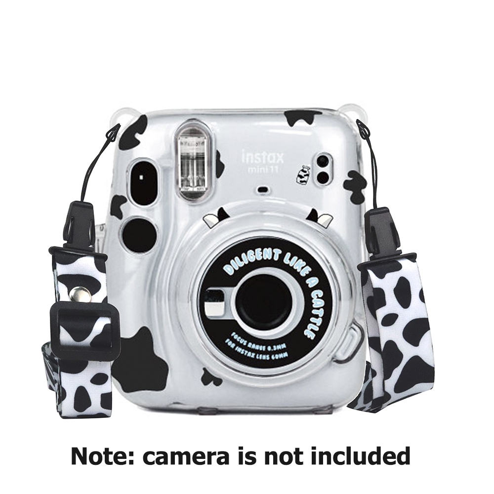 กระเป๋าเคสคริสตัลใส พร้อมกระเป๋า สายคล้อง สติกเกอร์ และสายคล้อง สําหรับ Fujifilm Instax Mini 11 (ไม่รวมกล้อง)