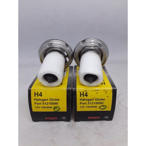 หลอดไฟหน้า  H4 12 V  100/90 W  BOSCH จานกลม 2  ดวง  ราคา  290  บาท