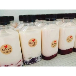 ขวดพลาสติกใส ทรงแบนเรียบ 200ml.พร้อมฝา (1 ออเดอร์ ไม่เกิน 2แพ็ค)