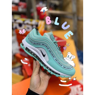 Nike Air Max 97 ฟรีกล่อง รองเท้าผ้าใบสีฟ้า 🦋