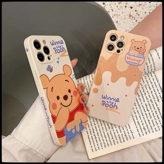 เคสไอโฟน 11 วินนี่เดอะพูห์ เคสลายแถบข้างขอบเหลี่ยมซิลิโคน caseiPhone11 เคสApple 13 Pro max เคสไอโฟน12promax เคสไอโฟน7พลัส เคส iphone13 11promax case iPhonexr เคสไอโฟนX 8+ เคสไอโฟน6พลัส เคสiPhone7 se2020 mini