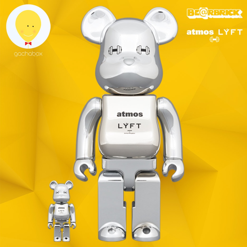 gachabox Bearbrick atmos X LYFT 100%+400% - แบร์บริค ของแท้ พร้อมส่ง Be@rbrick ฟิกเกอร์ Medicom Toy