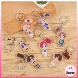 BTS keychain anime double transparent acrylic pendant advertising keychain