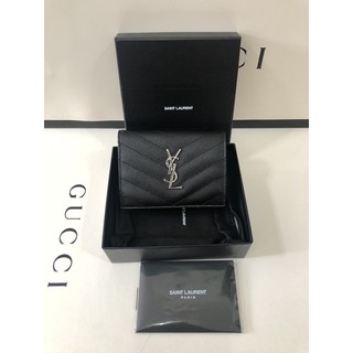 Ysl small wallet bi fold  อะไหล่เงิน/ทอง ของใหม่  ของแท้ 100% ค่ะ ไม่ขายของปลอมค่ะ