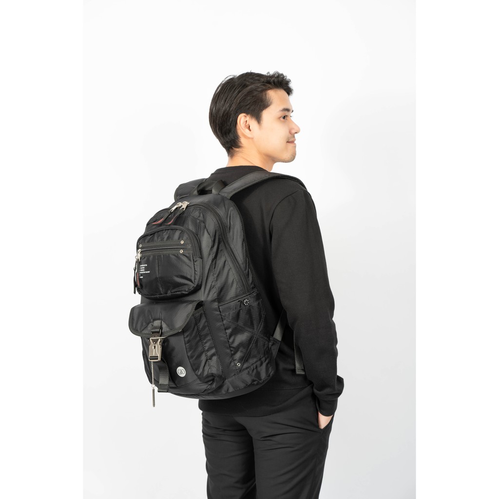 GIOARMY กระเป๋าเป้รุ่น Carter P54343 (ขนาดใหญ่) กระเป๋าสะพายหลัง - Black,Blue,Orange,Pink,Red,Purple