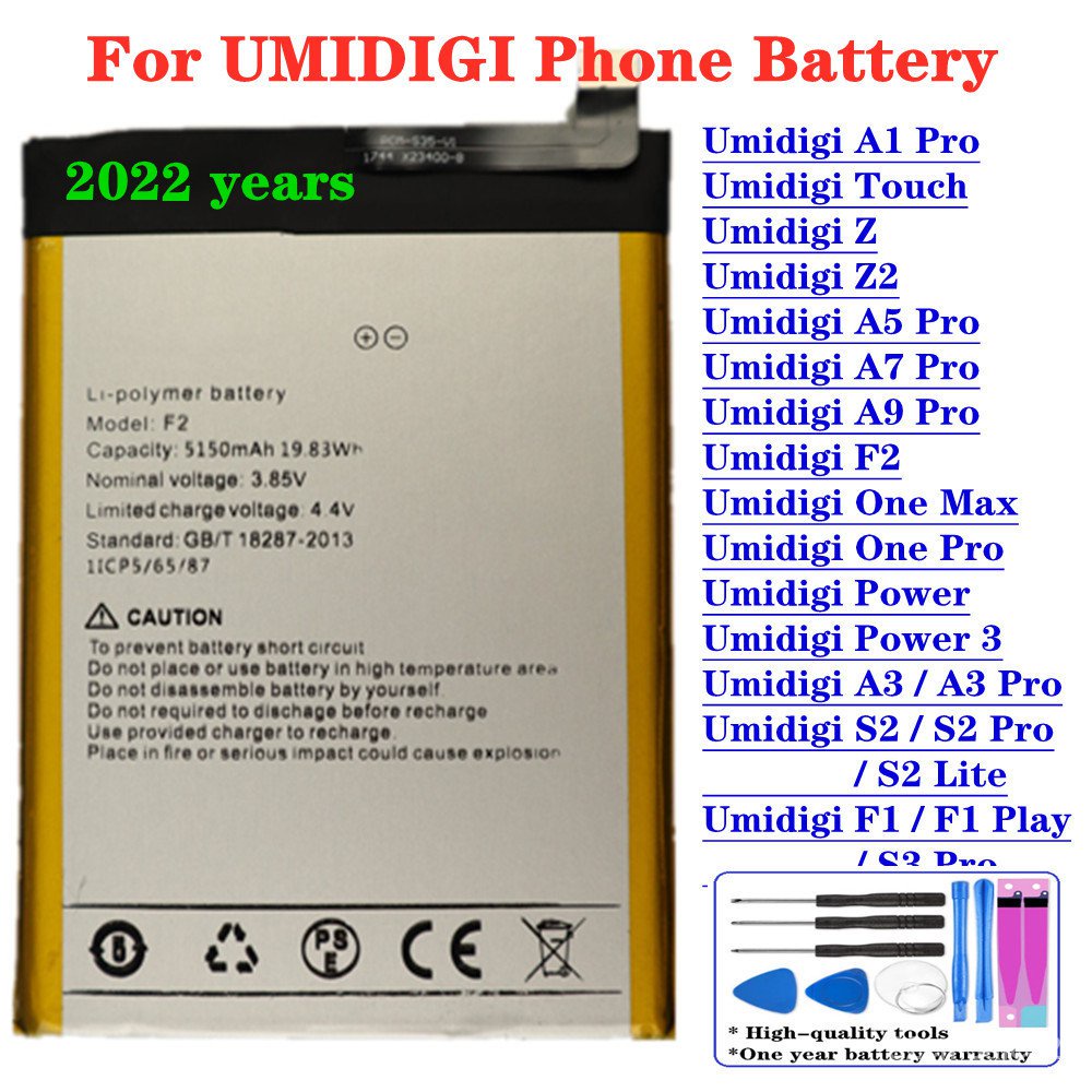 New Original Battery For UMI Umidigi F1 Play F2 A9 / A7 / A5 / A3 / A1 Pro Z2 Z Touch One Max One Pr