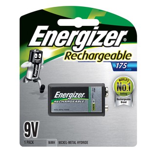 ราคาพิเศษ!! ถ่านชาร์จ เอเนอไจเซอร์ (Energizer) 9V (175 มิลลิแอมป์) Energizer Rechargable battery 175mAh (9V)