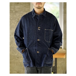 เสื้อแจ็คเก็ต orSlow 40s COVERALL 9oz ORIGINAL SELVEDGE DENIM 01-6150 81K