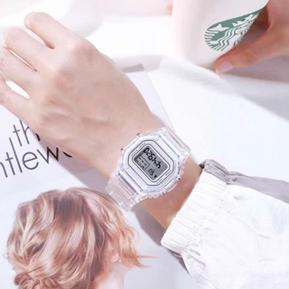 นาฬิกาข้อมือดิจิตอล แฟชั่น สายใส Unisex W003