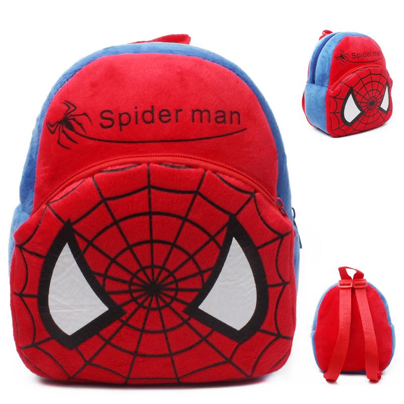 Spiderman กระเป๋าเป้สะพายหลัง กระเป๋า กระเป๋านักเรียน Cartoon Kids School Bag Plush Backpack Baby Bags