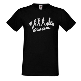 [S-5XL]เสื้อยืดแขนสั้น พิมพ์ลายโลโก้ Vespa Evolution เหมาะกับของขวัญวันเกิด สไตล์คลาสสิก สําหรับผู้หญิง