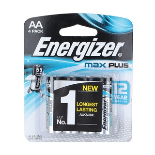 ถ่านอัลคาไลน์ AA ENERGIZER MAx PLUS BP4 ALKALINE BATTERIES AA ENERGIZER MAX PLUS BP4