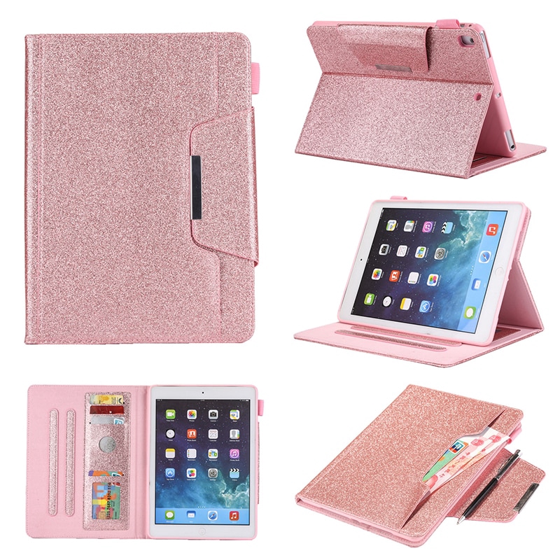 Bao da iPad 10.2 นิ้วกรณี iPad Gen 7 10.2" 2019 A2197 A2198 A2200 Glitter pu หนังผู้ถือนุ่ม anti kno