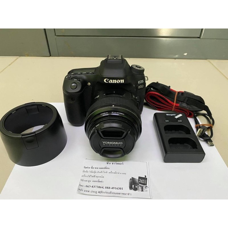 กล้อง Canon 80D + เลนส์ YN 85mm + ฟิลเตอร์ สภาพสวยๆ Shopee Thailand