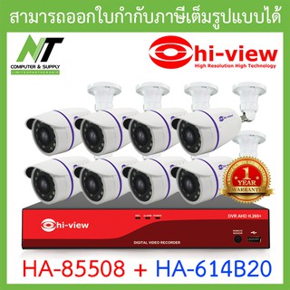 HI-VIEW ชุดกล้องวงจรปิด HA-85508 + HA-614B20 จำนวน 8 ตัว BY N.T Computer