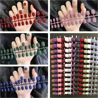 False nails, short, no glue, waterproof, removable, various designs, for decorating nails, 24 pcs.