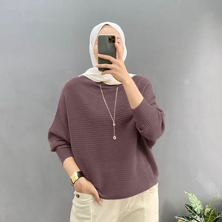 BAJU TERBARU 2024 VIRAL TIKTOK INDY BETWING BLOUSE//LASPERAL//SWEATER RAJUT WANITA BATWING KALONG - RAJUT WANITA PREMIUM BLOUSE BAJU RAJUT KNIT BETWING ATASAN WANITA MODEL KELELAWAR OTHERS RAJUT KALONG KNIT OTDD