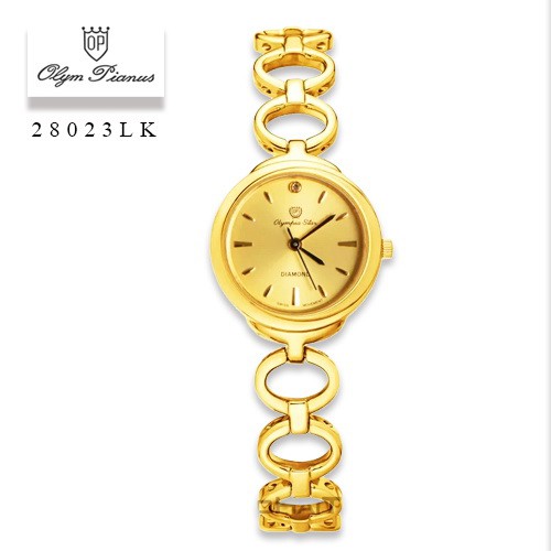 นาฬิกาข้อมือผู้หญิง OP Olym Pianus สายสแตนเลสสีทอง รุ่น 28023LK (Swiss movement)