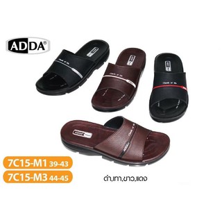 B7C15 รองเท้าแตะแบบสวมผู้ชาย, รองเท้า adda ผู้ชายAD 7C15 สีดำ สีเทา สีขาว สีแดง