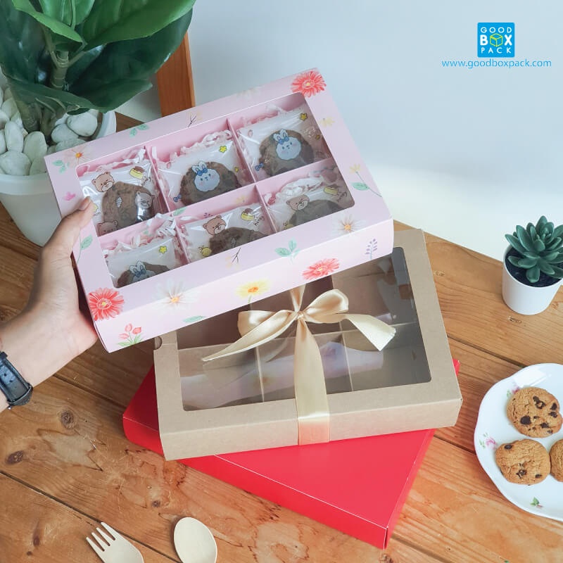 Goodboxpack (แพ็คละ5ชุด) กล่องใส่ขนมไหว้พระจันทร์ มี4ช่องและ6ช่อง ใช้ได้2ด้าน ตัวอย่างในรูปเลยค่ะ ขนาดของช่อง7-8ซม.
