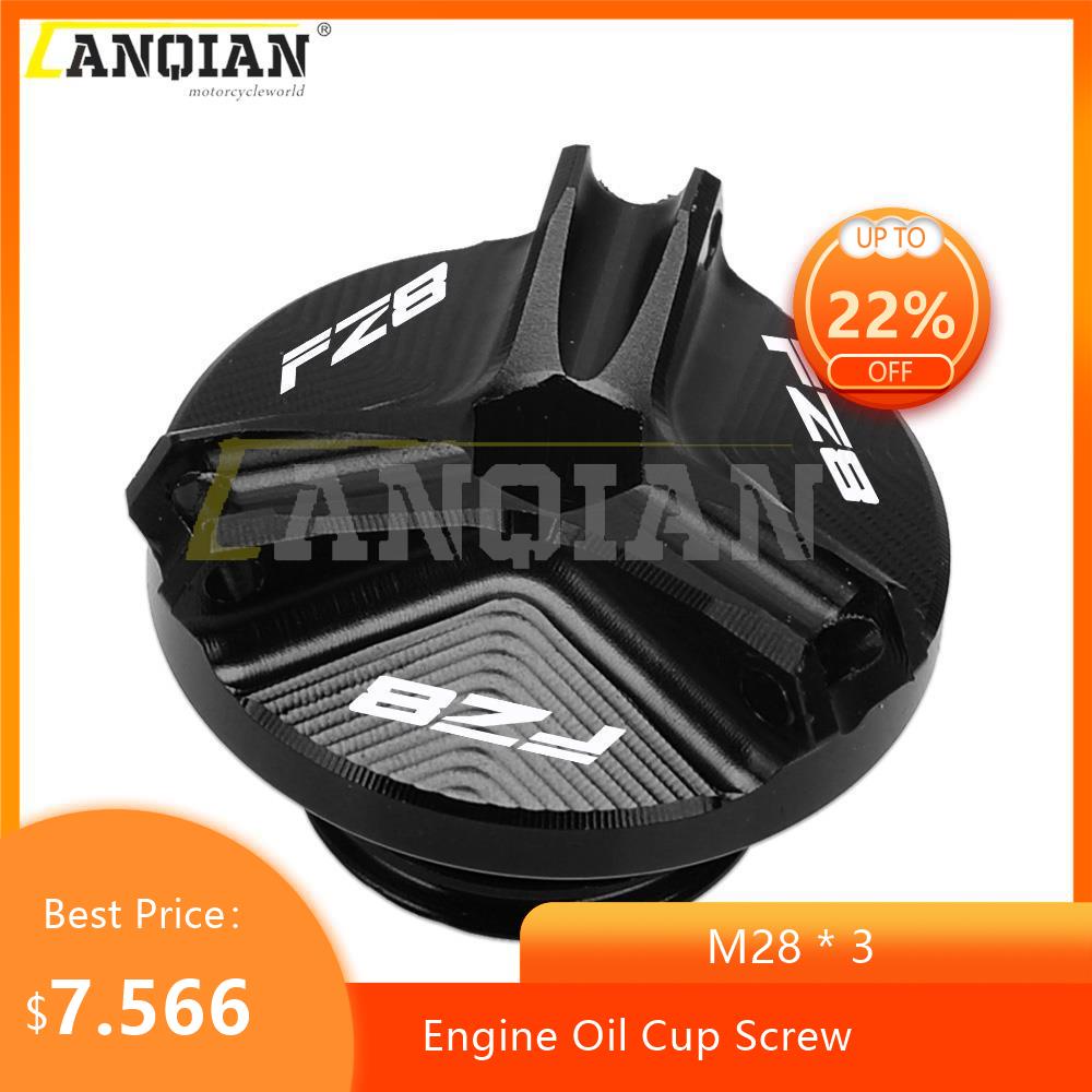 M28*3 Motorcycle Engine Oil Cup For Yamaha FZ8 FZ-8 FZ 8 2011 2012 2013 Filter Fuel Filler Tank Cove