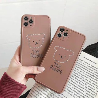 11 pro iPhone case เคสนิ่ม เคสซิลิโคน สำหรับ iPhone X XS MAX XR iPhone 6/6S PLUS 7+ 8PLUS full cover case Toy poodleน้ำต