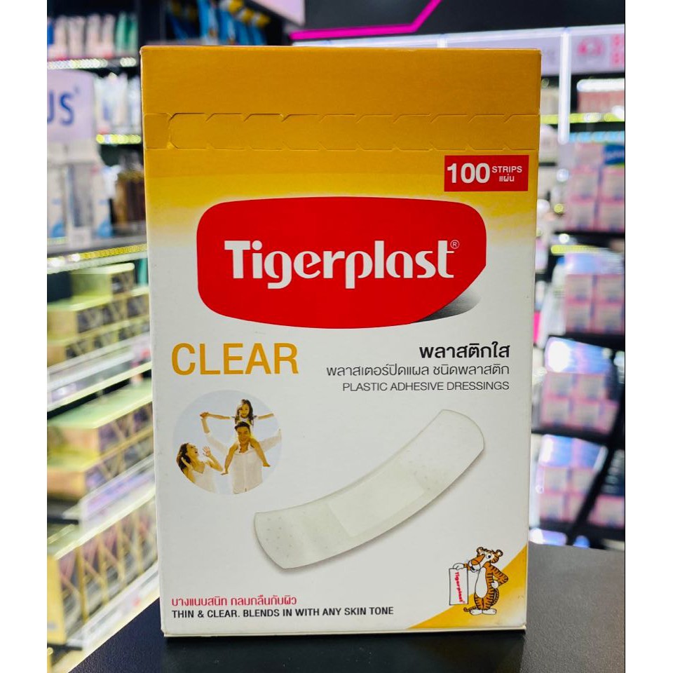 Tigerplast ไทเกอร์พล๊าส พลาสติกใส พลาสติดปิดแผล ชนิดพลาสติก (1กล่อง บรรจุ  100 แผ่น) | Shopee Thailand