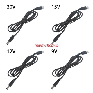 Hsv สายเคเบิลพาวเวอร์ USB C Type C PD เป็น 12V 5.5x2.1 มม. สําหรับเราเตอร์ Wifi แล็ปท็อป ไฟ LED