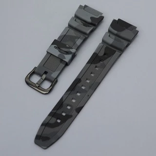 Yifilm สายนาฬิกาข้อมือ ยางซิลิโคนนิ่ม ลายพราง 18 มม. สําหรับ Casio W-218H AE1200 1000W 1300 W-800H 216H 735H