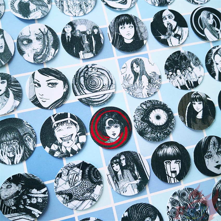 ★★★ Junji Ito Classical Horror Comics Q-1 Mini Diary Manual สติ๊กเกอร์ ★★★ 40Pcs/Set Manga Tomie Uzu