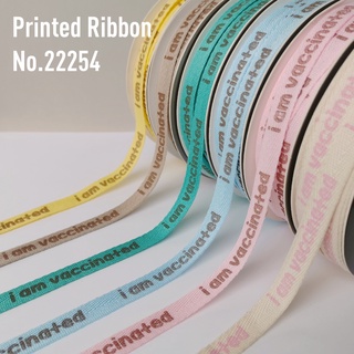 MOMOTARA No. 22254 ริบบิ้น Ribbon ริบบิ้นพิมพ์ลาย Printed Ribbon ขนาด 1 CM ยาว 36 หลา เทป ริบบิ้น วัสดุตกแต่ง diy