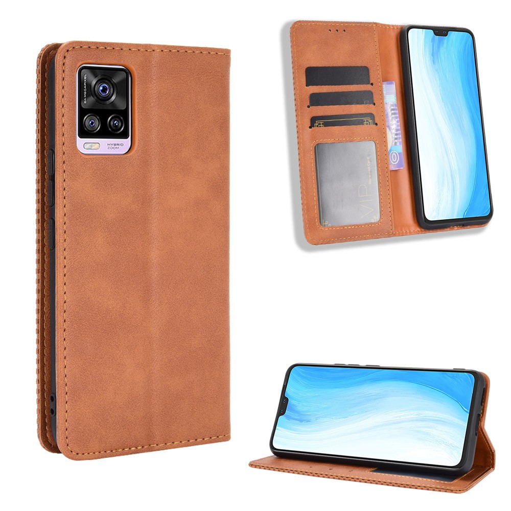 Vivo V20 Pro Case Flip Leather Magnetic Phone Casing Vivo V20 Pro V20Pro Phone Case Stand Holder Bac