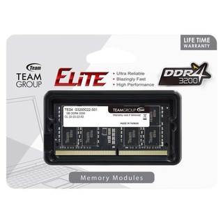 8GB (8GBx1) DDR4/3200 RAM NOTEBOOK (แรมโน้ตบุ๊ค) TEAM ELITE (TED48G3200C22-S01)