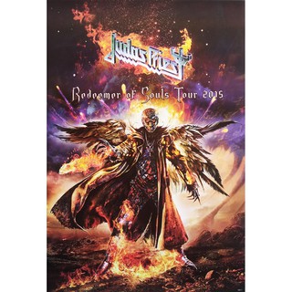 โปสเตอร์ รูปวาด วง ดนตรี เฮฟวีเมทัล Judas Priest - Redeemer of Souls Tour 2015 POSTER 24”x35” English Heavy Metal Band