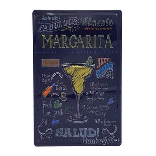 ป้ายสังกะสีวินเทจ How To Make A Fabulous Classic Margarita (ปั๊มนูน)