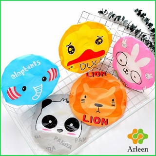 Arleen หมวกคลุมผมอาบน้ำ กันน้ำ ลายการ์ตูนน่ารัก Shower Cap Kids