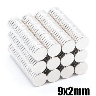 5ชิ้น แม่เหล็กนีโอไดเมียม 9X2มิล Magnet Neodymium 9x2mm แม่เหล็กแรงสูง กลมแบน ขนาด 9*2mm แม่เหล็ก 9*2มิล งาน DIY