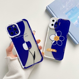 For OPPO A95  A76 A16 A16k A15 A15s A12 A52 A92 A53 A54 A74 A31 A3s A5s A7 F9 F11 Reno 5 6 7 Tulip Soft Case Camera Lens Full Transparent Cover | DFC021