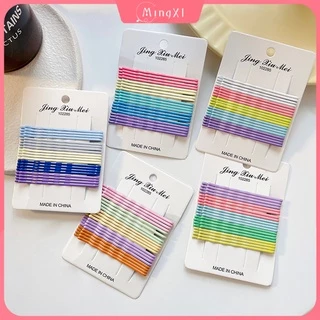 20 ชิ้น / เซต เวอร์ชั่นเกาหลี กิ๊บติดผมโลหะ ผู้หญิง ที่มีสีสัน เรียบ คลิปด้านข้าง เครื่องประดับผม เด็กผู้หญิง