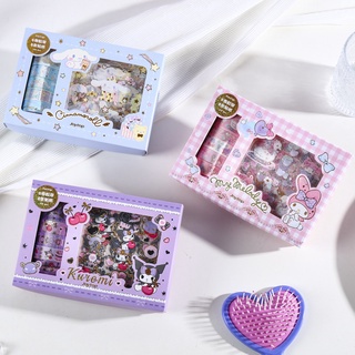 Sanrio สติกเกอร์เทปวาชิ ลายชินนาม่อนโรล สีบรอนซ์ สําหรับตกแต่งสมุดภาพ DIY 6 ม้วน 8 แผ่น