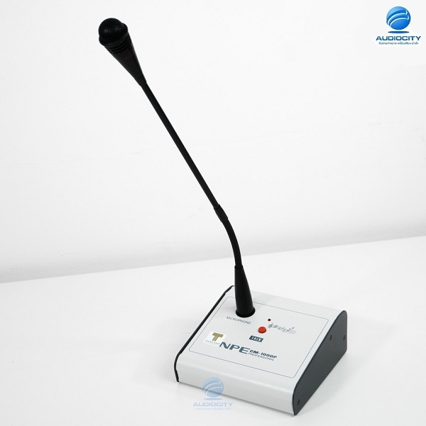 NPE CM-1000P ไมค์ประกาศ Chime Microphone ไมค์ประกาศแบบตั้งโต๊ะ มีปุ่มเสียงพูด/ระฆัง