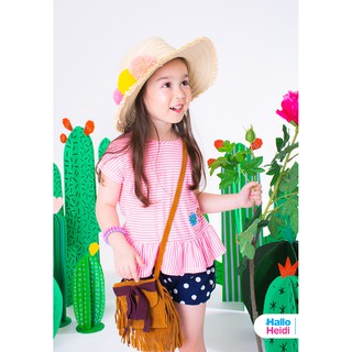 เสื้อยืดระบายเด็กหญิง Hallo Heidi ฮัลโหล ไฮดี้ GT5187