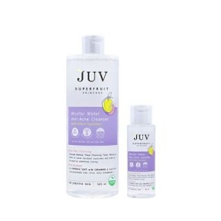 JUV Micellar Water Anti- Acne Cleanser (500 ml)  และ  JUV Micellar Water Anti- Acne Cleanser (80 ml)