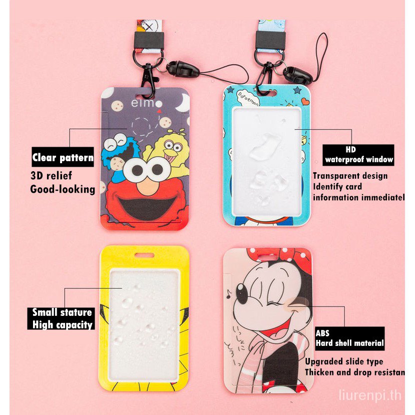 โดราเอมอน Doraemon ซองใส่บัตร Card Holder With Lanyard สายคล้องบัตร Neck Strap ซองใส่บัตรพนักงาน Card  Holder บัตรเครดิต Bus Card Case Lanyard Work Identity Badge 2 Cards Cover ที่ใส่บัตรคล้องคอ สายคล้องบัตร สายคล้องบัตรพนักงาน นักเรียน กรอบบัตร+สายคล้องค