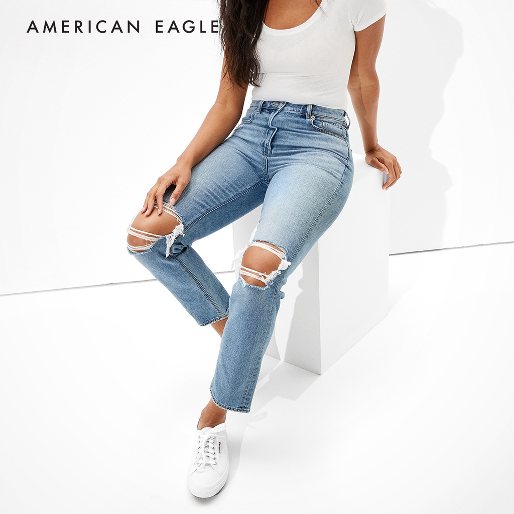 American Eagle Mom Jean กางเกง ยีนส์ ผู้หญิง ทรงมัม (WMO 043-3064-922)