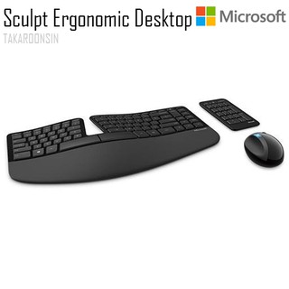 ชุดคีย์บอร์ดพร้อมเมาส์ Microsoft Sculpt Ergonomic Desktop