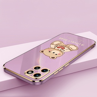 เคสโทรศัพท์มือถือแบบนิ่ม กันกระแทก กันรอยกล้อง ลายหมีน่ารัก 6D สําหรับ Infinix Smart 6 (2 32GB)6 HD X6512 X6511 307-7