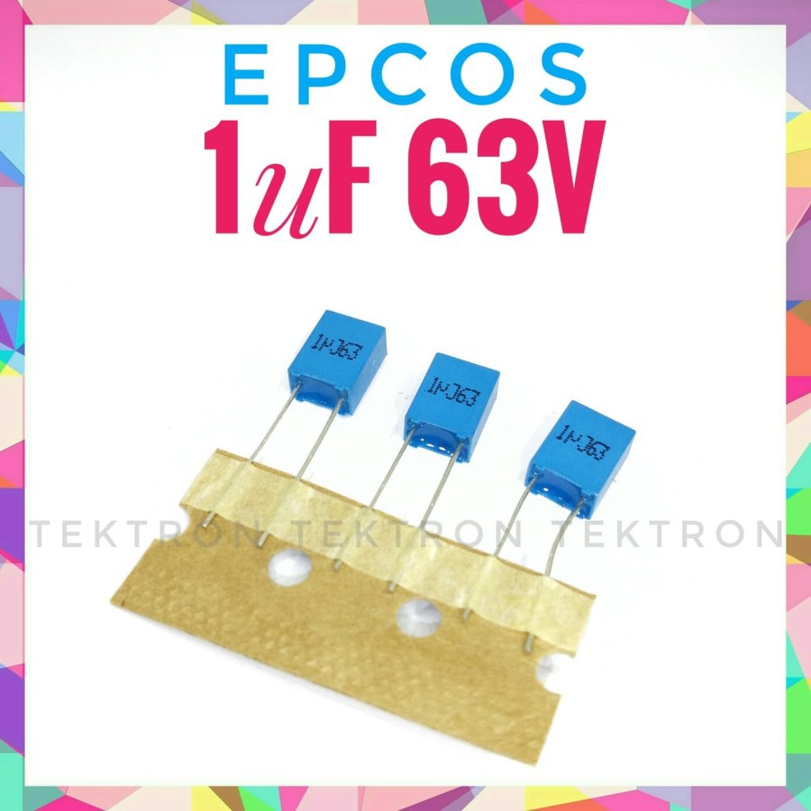 Epcos 1uF 63V ตัวเก็บประจุฟิล์ม อะไหล่ Audiophile 105