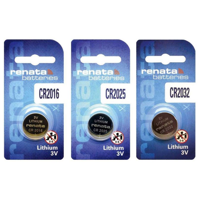 ถ่าน Renata CR2016, CR2025, CR2032 Lithium 3V  แพคเดี่ยว จำนวน 1ก้อน ของใหม่ ของแท้